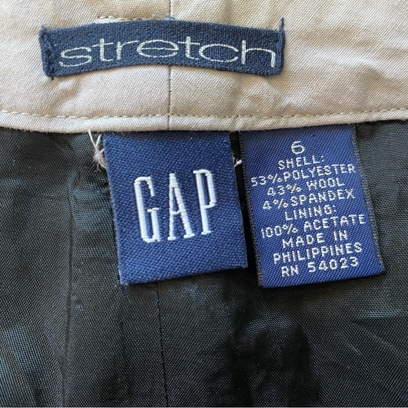 Vintage Y2K Gap Blue Wool Blend Maxi Skirt 8 Stretch 90s Dark Academia - Picture 4 of 6